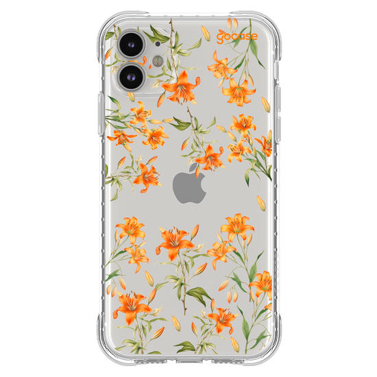 Capinha para celular  Lírios alaranjados