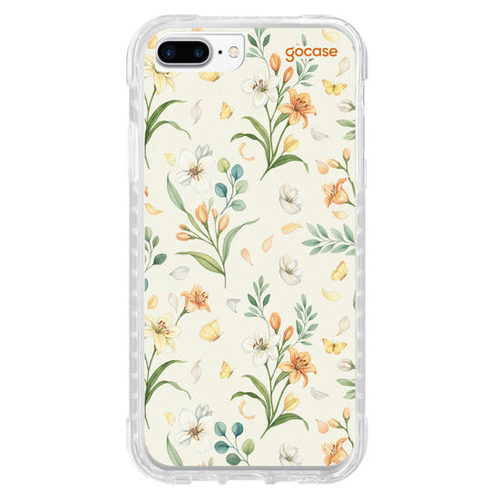 Capinha para celular  Lírios Laranja e Borboletas