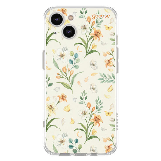 Capinha para celular  Lírios Laranja e Borboletas