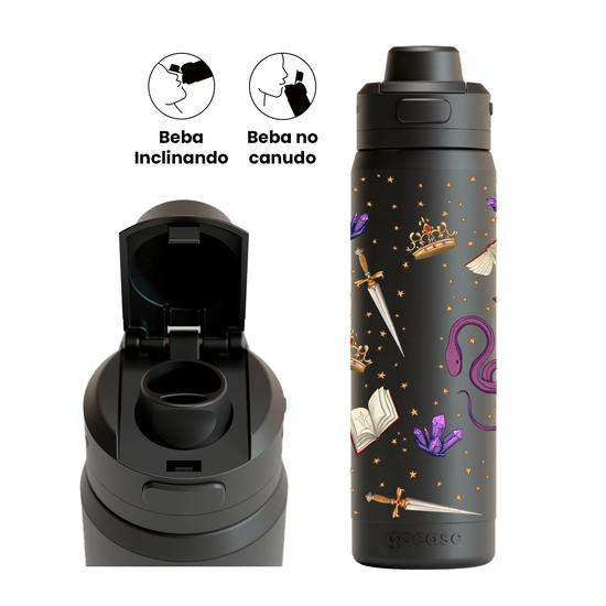 Garrafa Térmica Flip Pro - Booklover - Livros Fantásticos