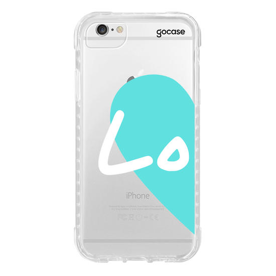 Capinha para celular Love - Always together - Azul (Esquerda)