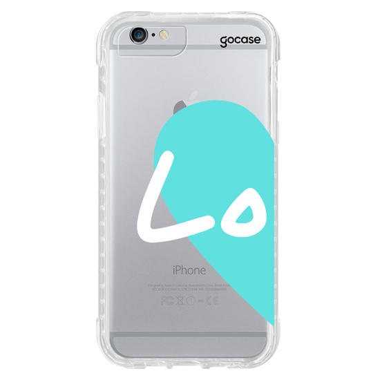 Capinha para celular Love - Always together - Azul (Esquerda)