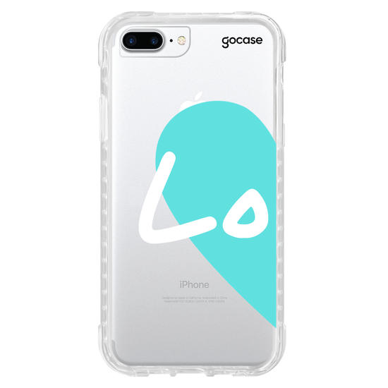 Capinha para celular Love - Always together - Azul (Esquerda)