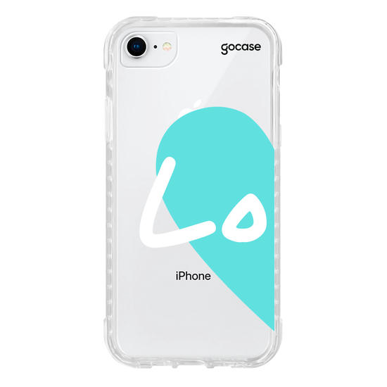 Capinha para celular Love - Always together - Azul (Esquerda)