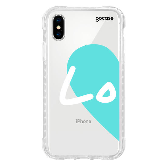 Capinha para celular Love - Always together - Azul (Esquerda)