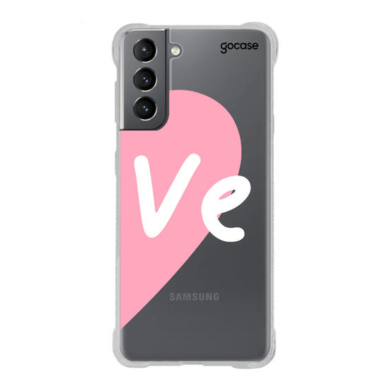 Capinha para celular Love - Always together - Rosa (Direita)