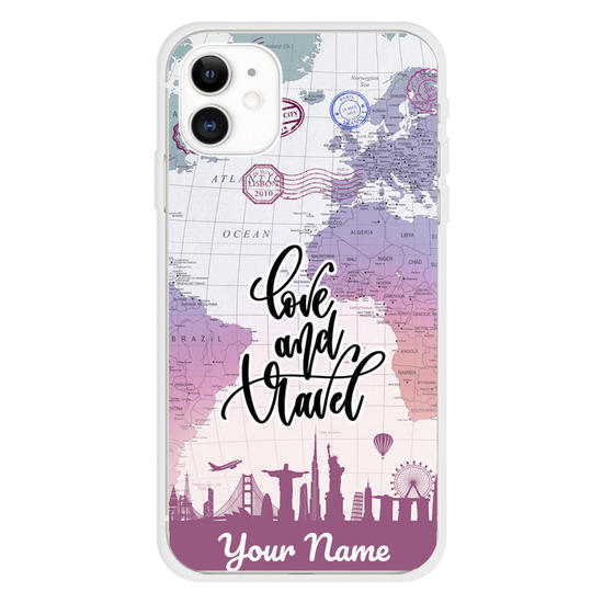 Love and Travel Customizable Phone Case
