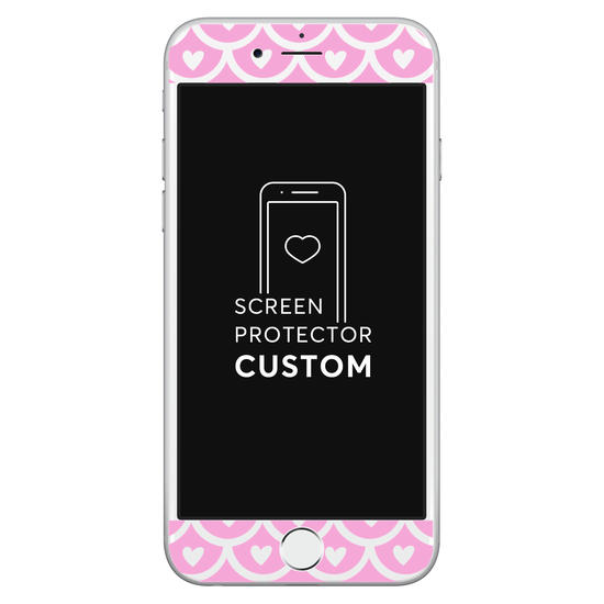 Love Pattern White Screen Protector - Tempered Glass