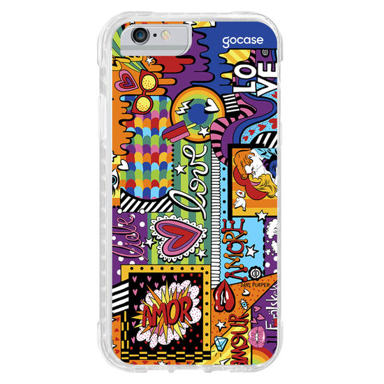 Capinha para celular Love Pop Art