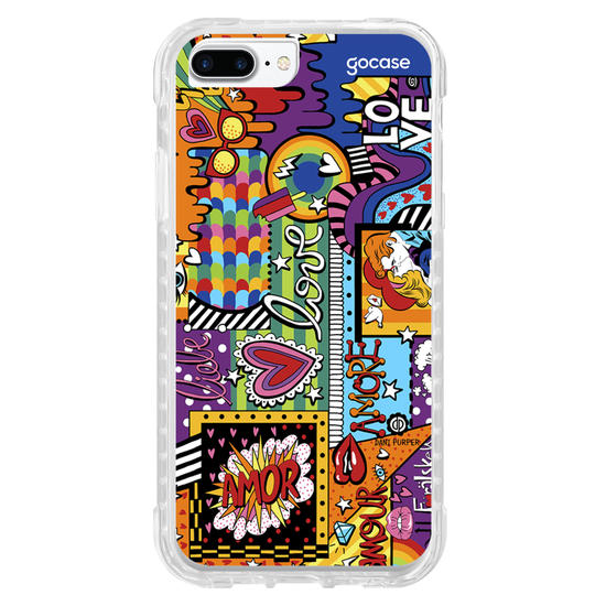 Capinha para celular Love Pop Art