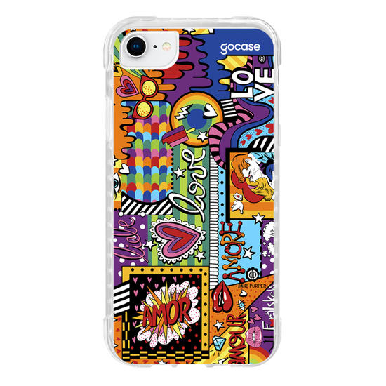 Capinha para celular Love Pop Art