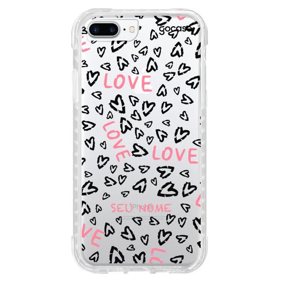 Capinha para celular Love Rabiscos