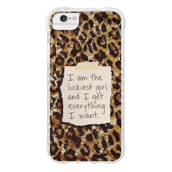 Capinha para celular  Lucky Girl Leopard