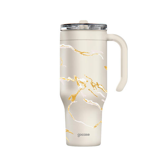 Copo Térmico Life - Luxury Gold Marble