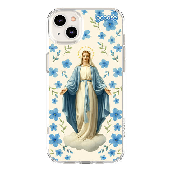 Capinha para celular  Mãe Maria - Blue Flowers