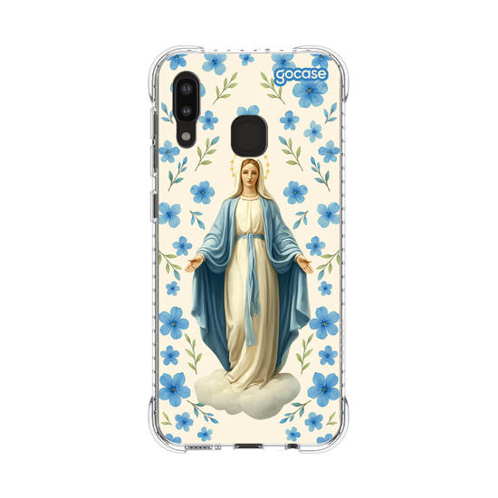 Capinha para celular  Mãe Maria - Blue Flowers