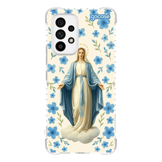 Capinha para celular  Mãe Maria - Blue Flowers