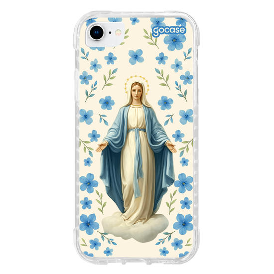 Capinha para celular  Mãe Maria - Blue Flowers