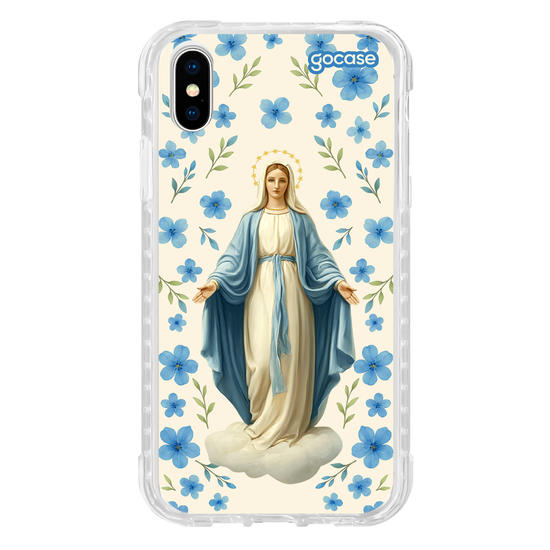 Capinha para celular  Mãe Maria - Blue Flowers