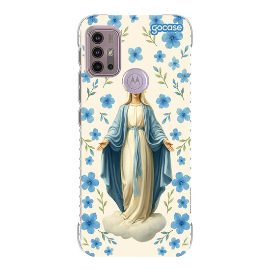 Capinha para celular  Mãe Maria - Blue Flowers