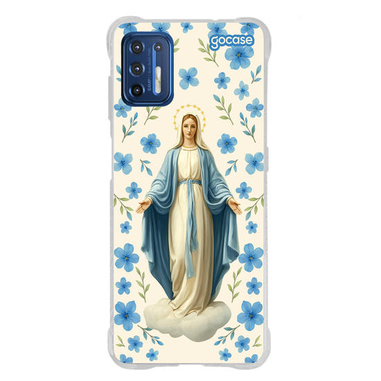 Capinha para celular  Mãe Maria - Blue Flowers
