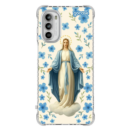 Capinha para celular  Mãe Maria - Blue Flowers