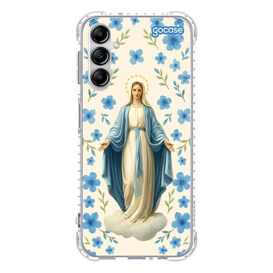 Capinha para celular  Mãe Maria - Blue Flowers