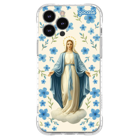 Capinha para celular  Mãe Maria - Blue Flowers