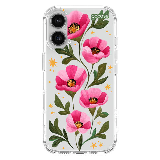 Capinha para celular  Magenta Flowers