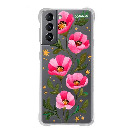 Capinha para celular  Magenta Flowers