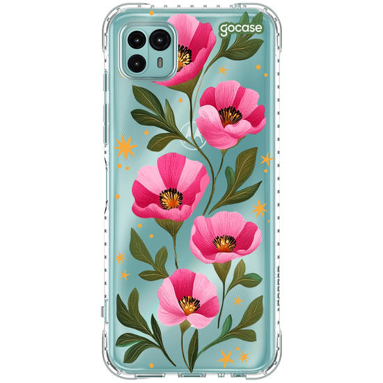 Capinha para celular  Magenta Flowers