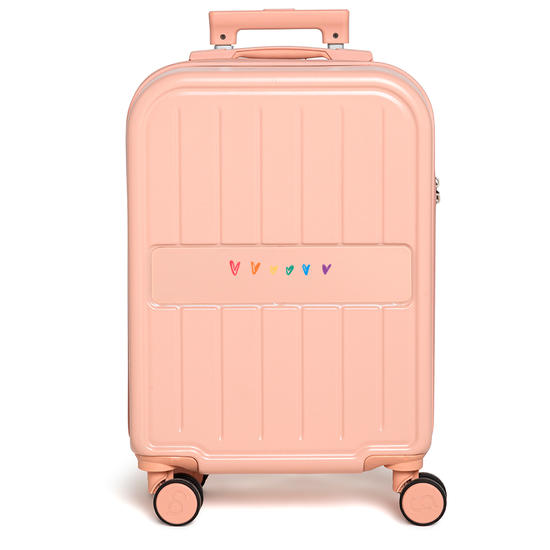 Mala de Bordo Trip - Corações Arco-Íris com Nome