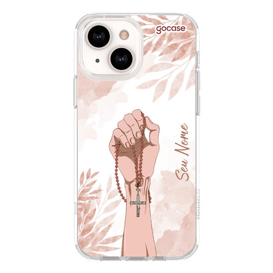 Capinha para celular Mão com Rosário