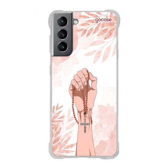 Capinha para celular  Mão com Rosário