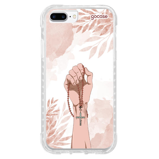 Capinha para celular  Mão com Rosário