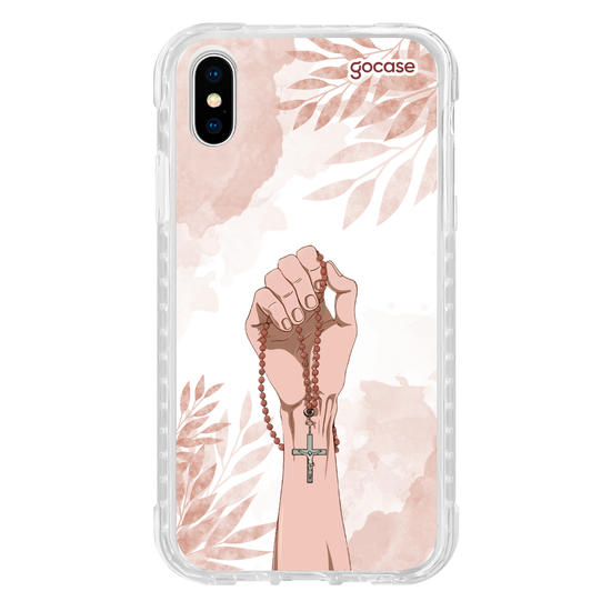 Capinha para celular  Mão com Rosário