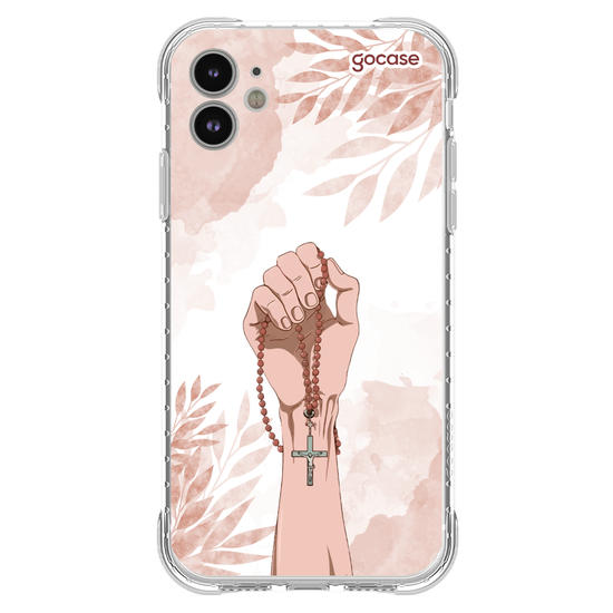 Capinha para celular  Mão com Rosário