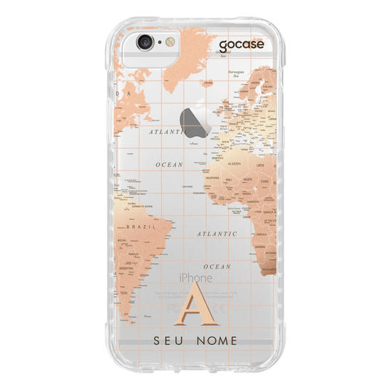 Capinha para celular Mapa Fancy Clean