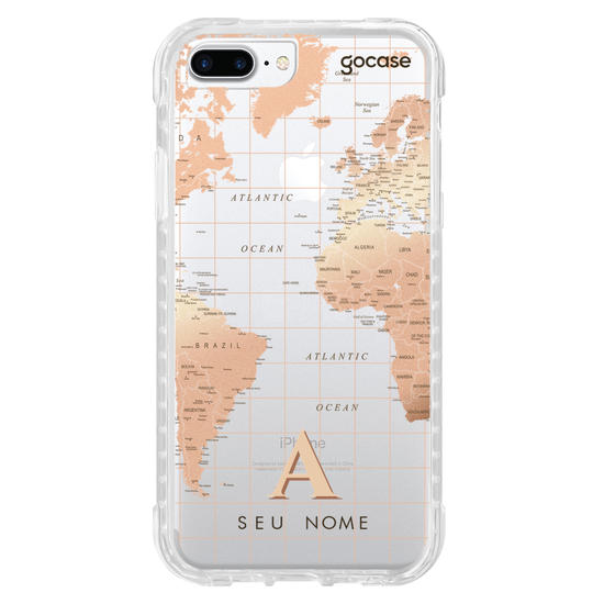 Capinha para celular Mapa Fancy Clean