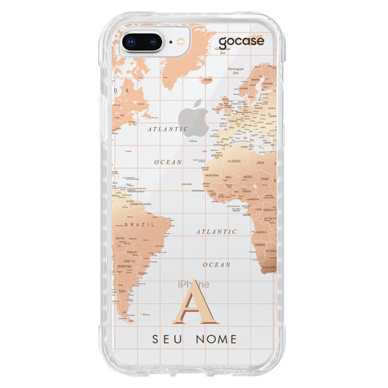 Capinha para celular Mapa Fancy Clean