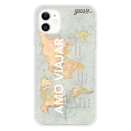 Blue Mundi Map Phone Case