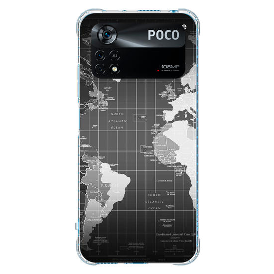 Mapa Mundi Black Customizável