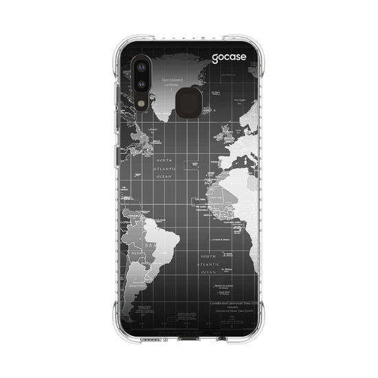 Capinha para celular Mapa Mundi Black