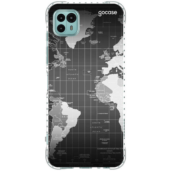 Capinha para celular Mapa Mundi Black