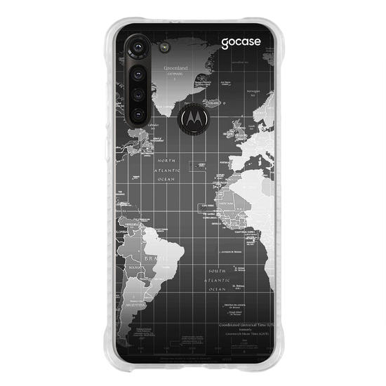 Capinha para celular Mapa Mundi Black
