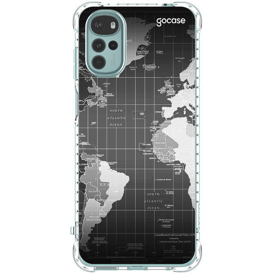 Capinha para celular Mapa Mundi Black