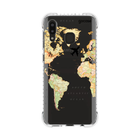 Capinha para celular Mapa Mundi Clean Customizável