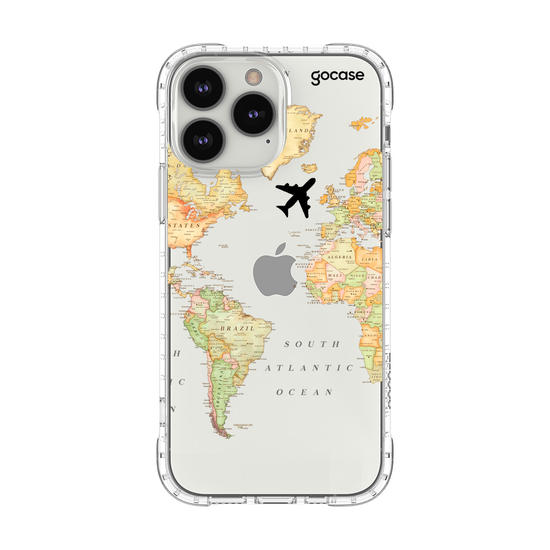 Capinha para celular Mapa Mundi Clean Customizável