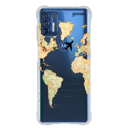 Capinha para celular Mapa Mundi Clean Customizável