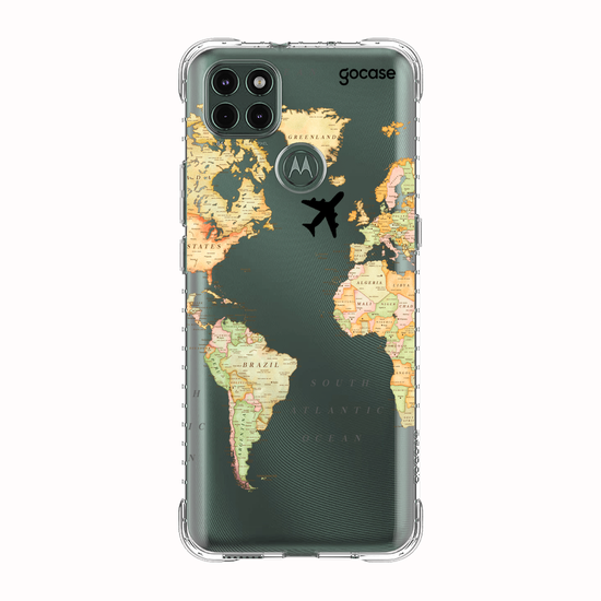 Capinha para celular Mapa Mundi Clean Customizável